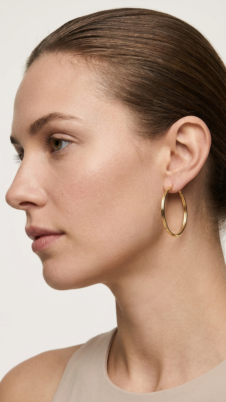 Maia 9ct gold hoop earrings