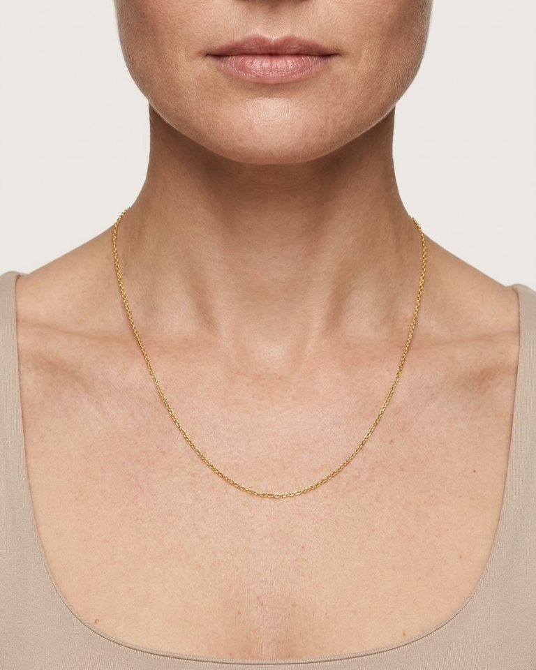 Faith 9k yellow gold chain necklace, Luma Jewellery