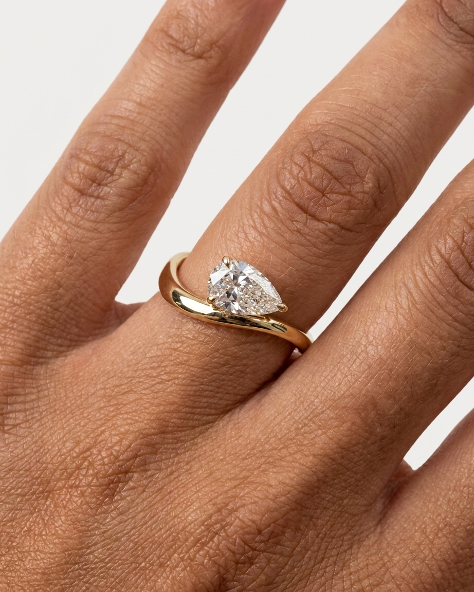 Cyra Gold Lab Grown Diamond Serpent Ring