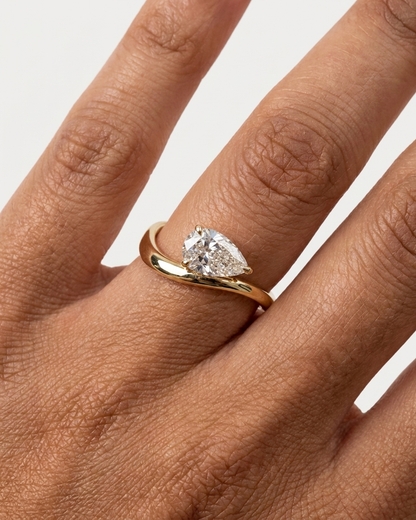 Cyra Gold Lab Grown Diamond Serpent Ring