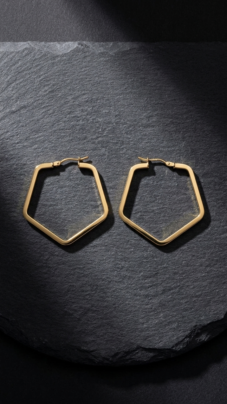 Dove 9k Gold Creole Earrings