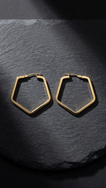 Dove 9k Gold Creole Earrings