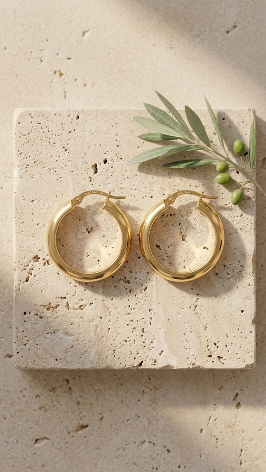 Solana 9k Gold Creole Earrings