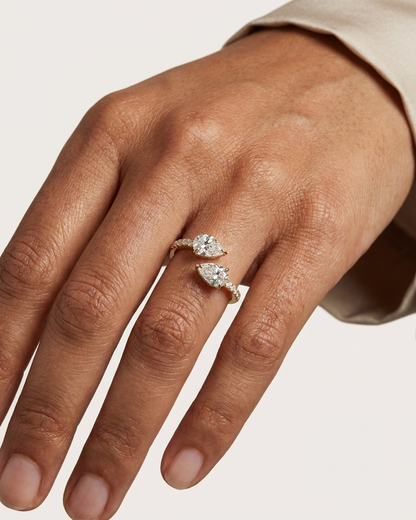 Mireille Gold Lab Grown Diamond Serpent Ring