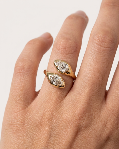 Nerai Gold Lab Grown Diamond Serpent Ring