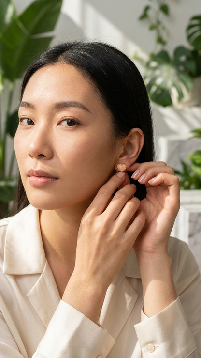 Ines 9ct gold stud earrings