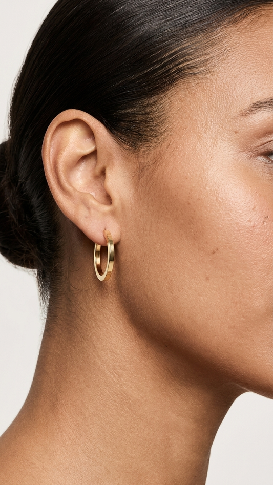 Arianne 9k Gold Creole Earrings
