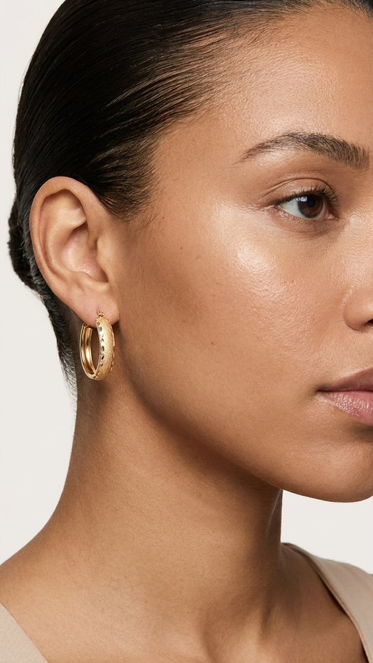 Azure 9k Gold Hoop Earrings