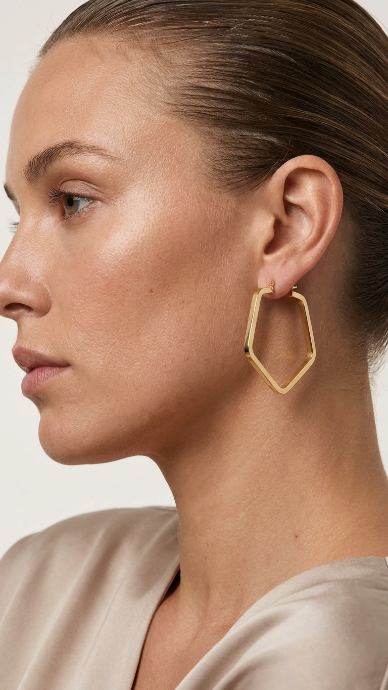 Dove 9k Gold Creole Earrings