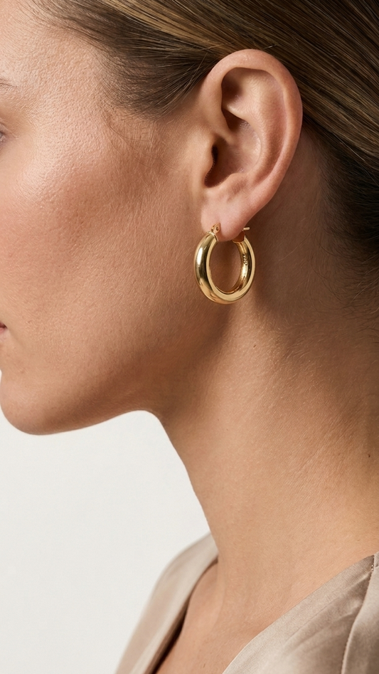 Solana 9k Gold Creole Earrings
