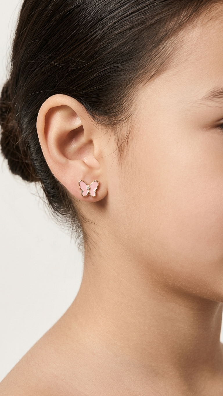 Delia 9k yellow gold stud earrings, Luma Jewellery
