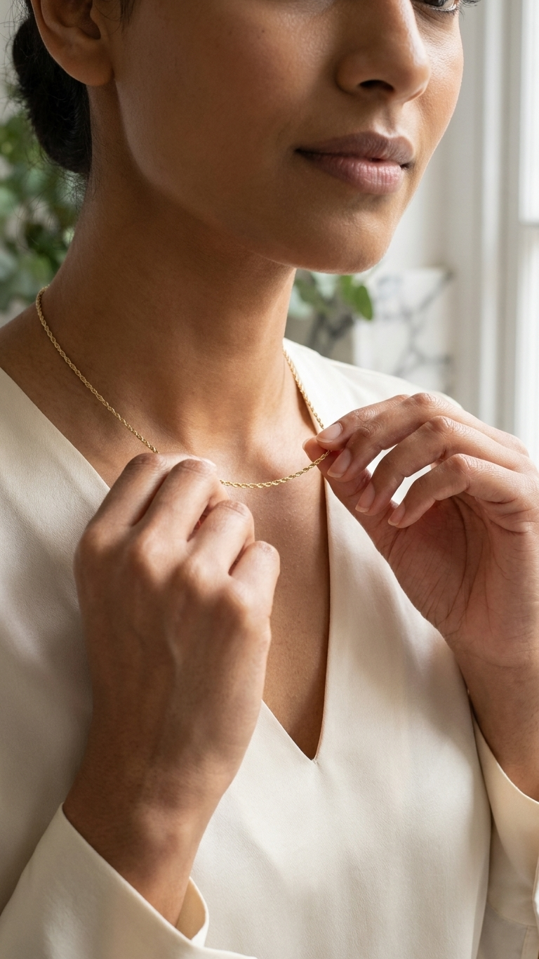 Aura 9k Gold Chain Necklace