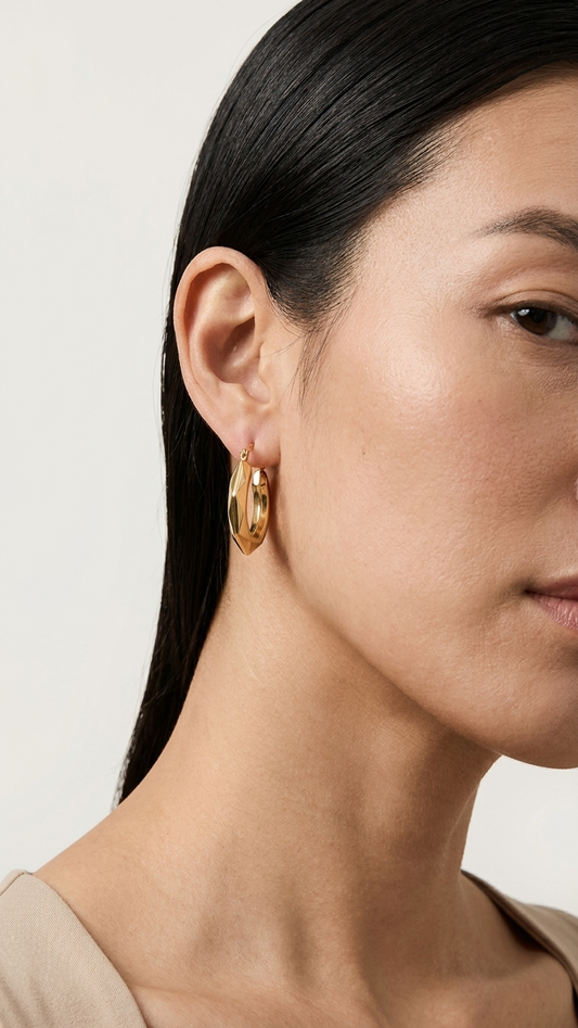 Linnea 9k Gold Creole Earrings