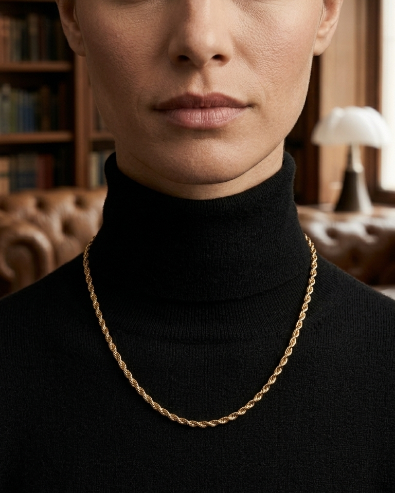 Gioia 9k yellow gold chain necklace, Luma Jewellery