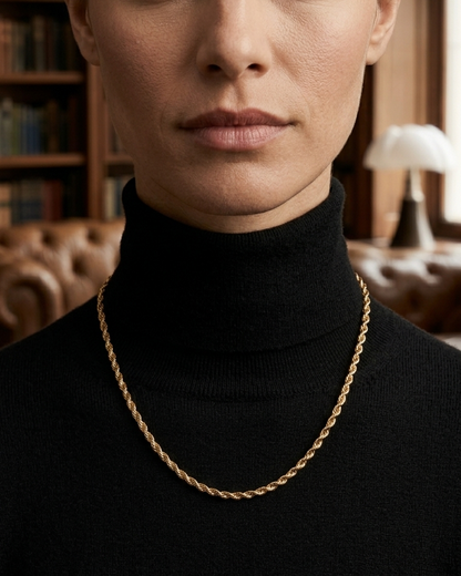 Gioia 9k yellow gold chain necklace, Luma Jewellery