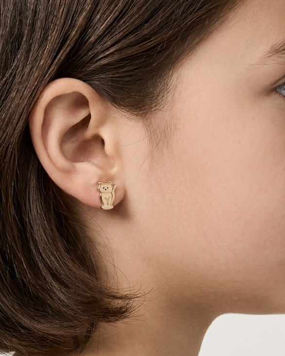 Tansy 9k yellow gold stud earrings, Luma Jewellery