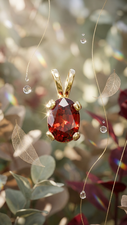 Sabine 9ct Gold Gemstone Pendant