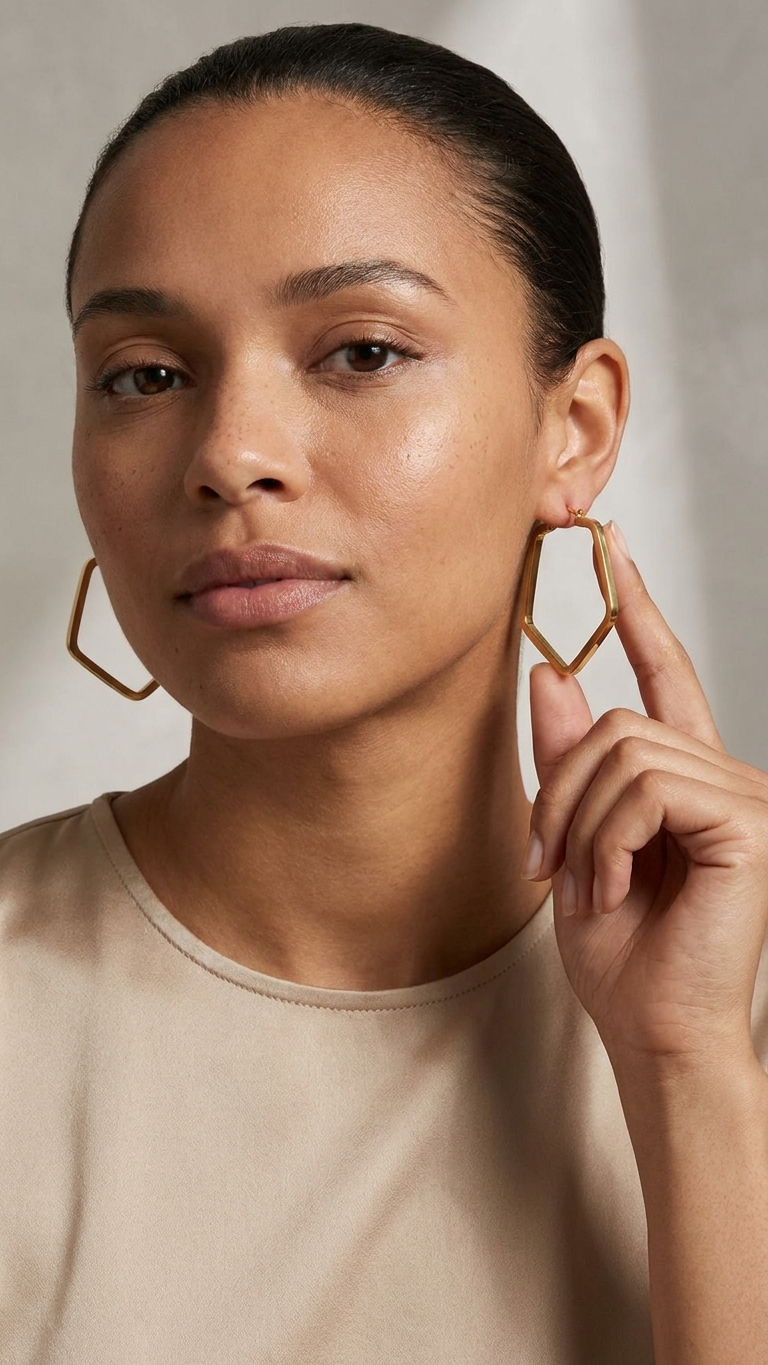 Dove 9k Gold Creole Earrings