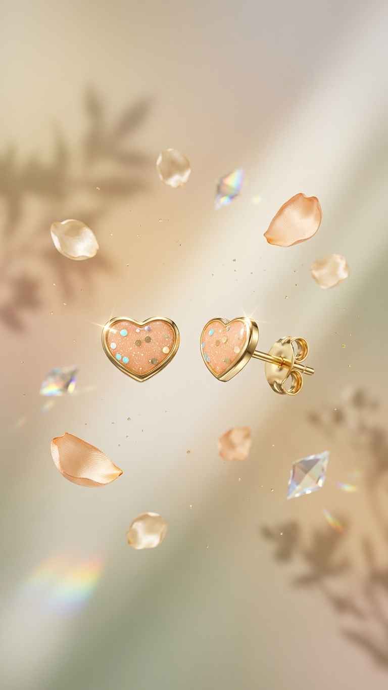 Ines 9ct gold stud earrings