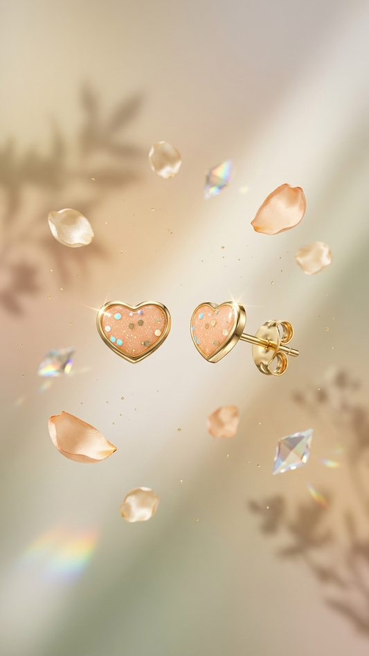 Ines 9k gold stud earrings, Luma Jewellery