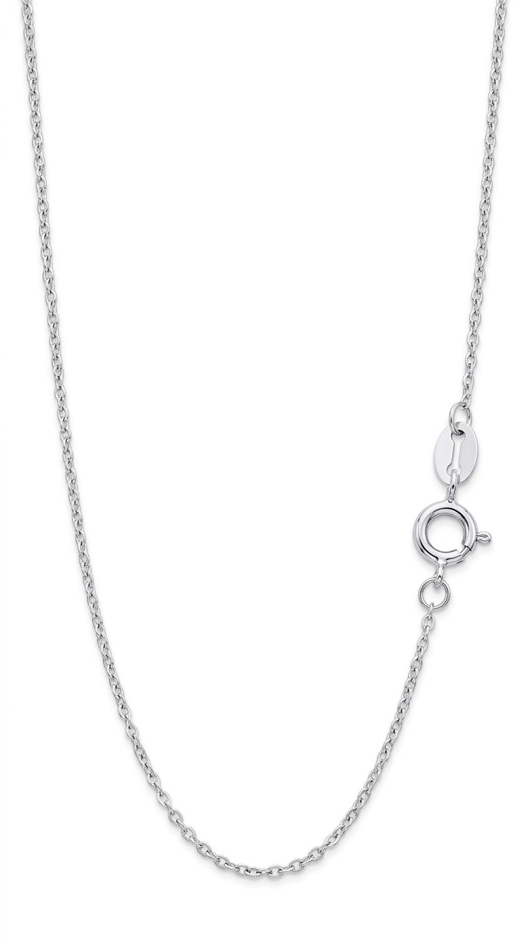 Grace 9k white gold trace chain necklace, Luma Jewellery