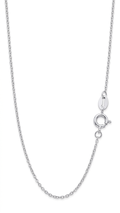 Grace 9k white gold trace chain necklace, Luma Jewellery