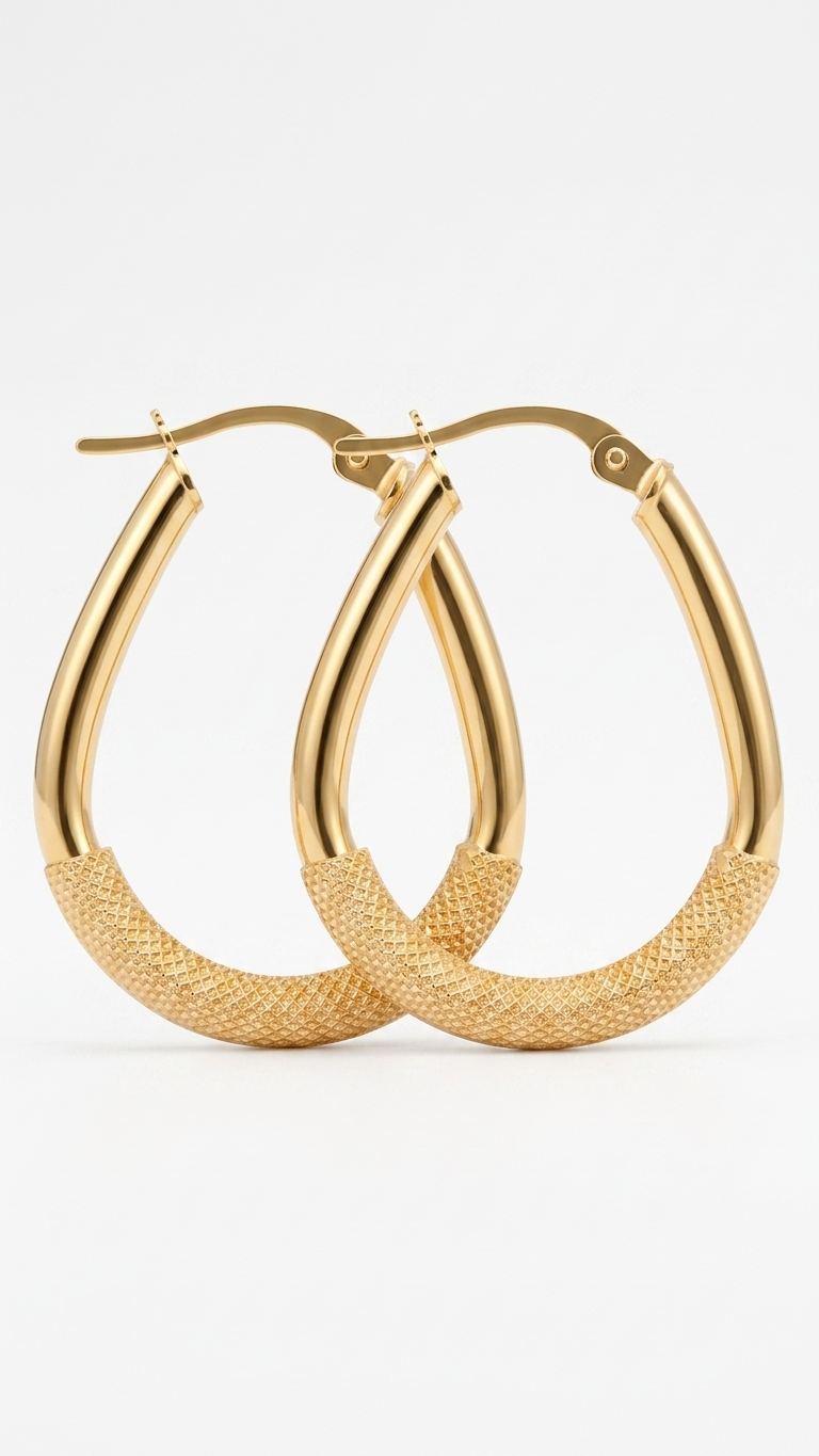 Aria 9k yellow gold creole earrings, Luma Jewellery
