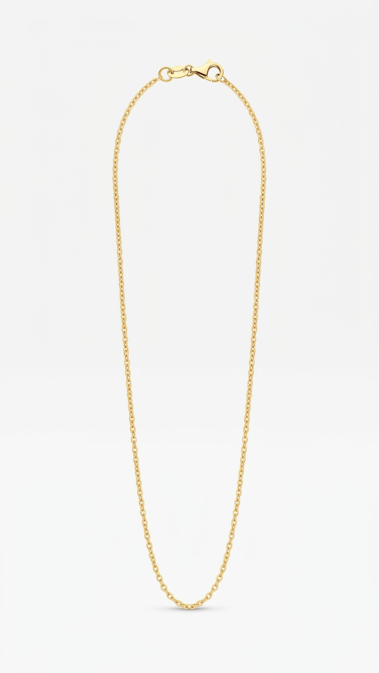 Faith 9k yellow gold chain necklace, Luma Jewellery