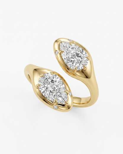 Nerai Gold Lab Grown Diamond Serpent Ring