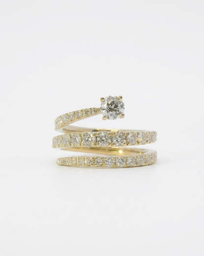Virelle Gold Lab Grown Diamond Serpent Ring