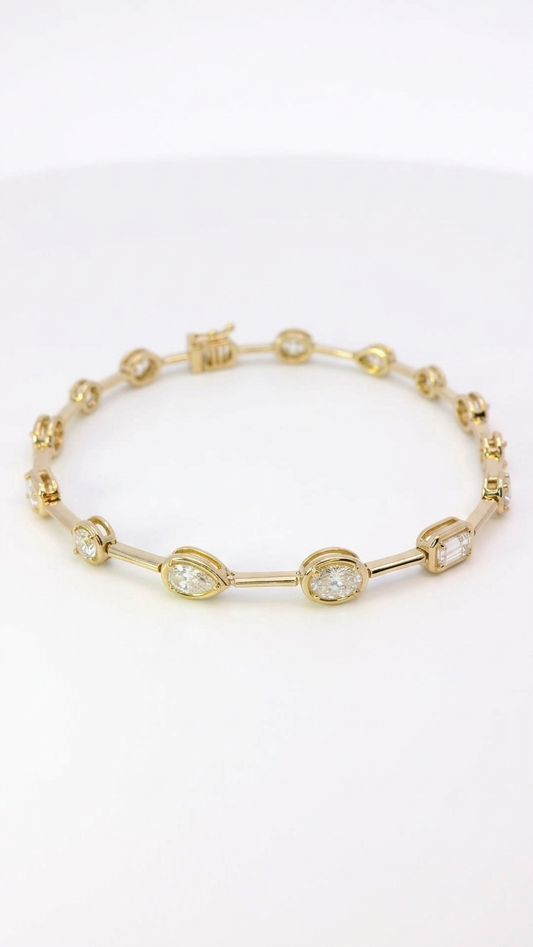 Caela Gold Tennis Bracelet