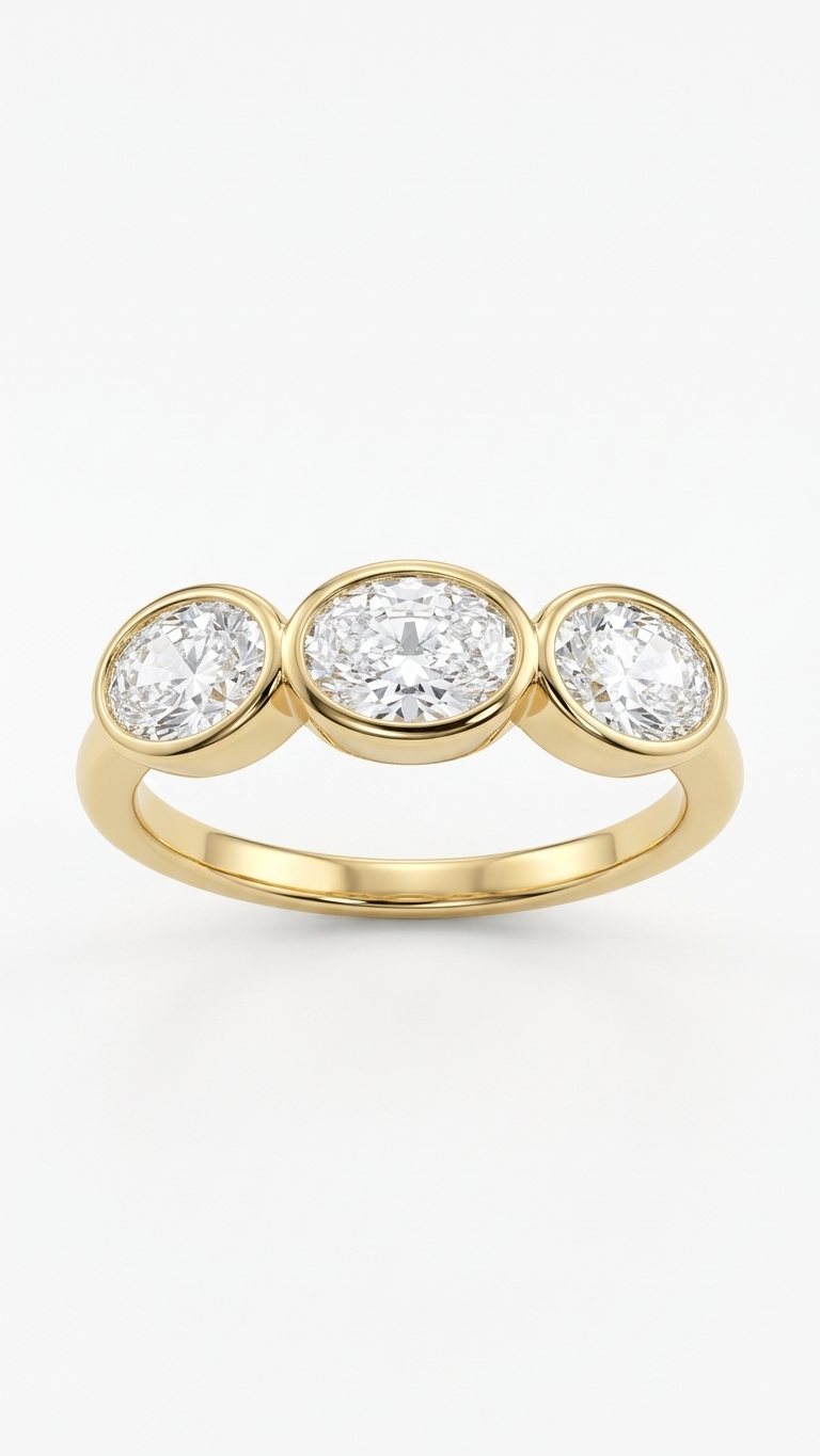 Zephyra Tri-Diamond Ring