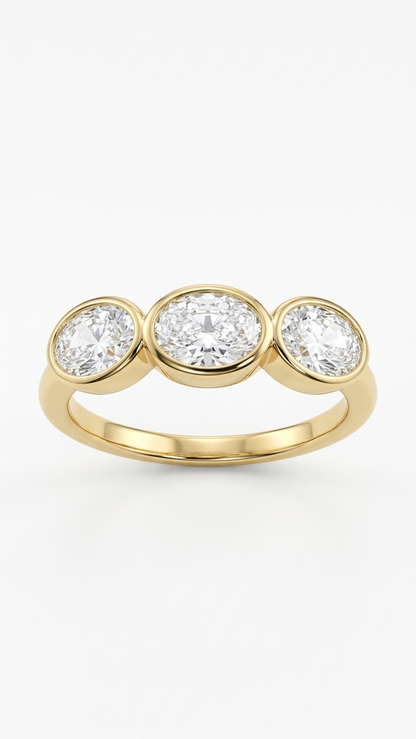 Zephyra Tri-Diamond Ring