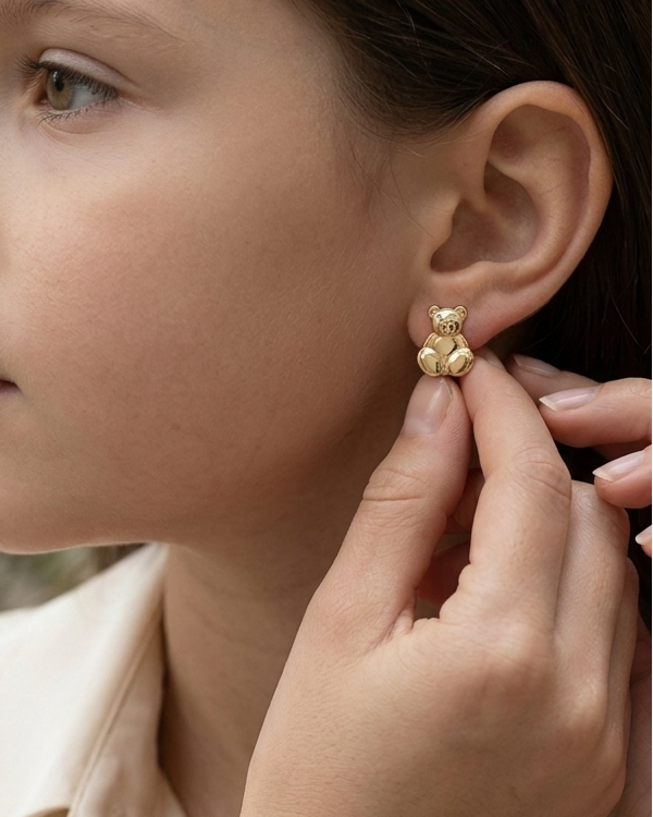 Rhea 9k yellow gold stud earrings, Luma Jewellery
