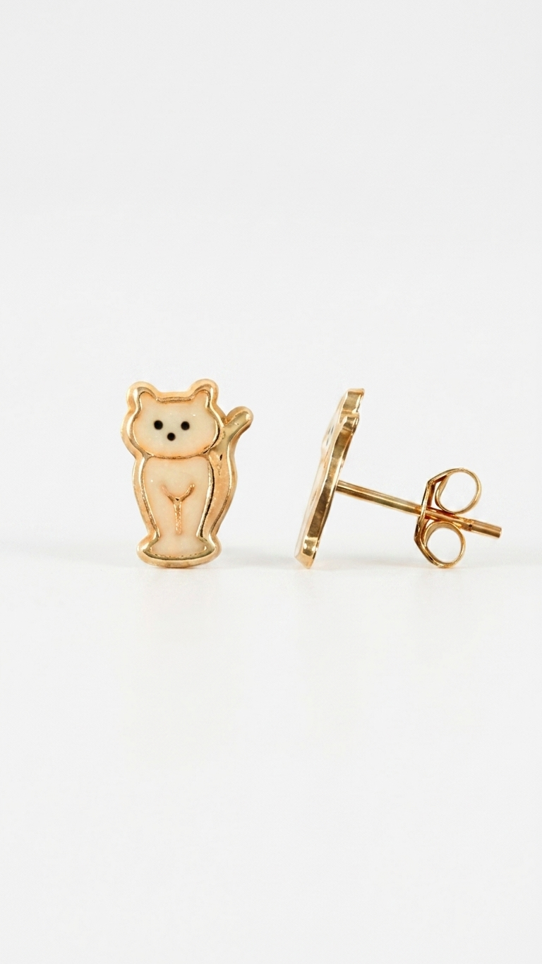 Tansy 9k yellow gold stud earrings, Luma Jewellery