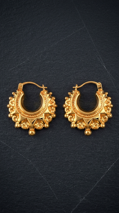 Oriana 9k Gold Creole Earrings