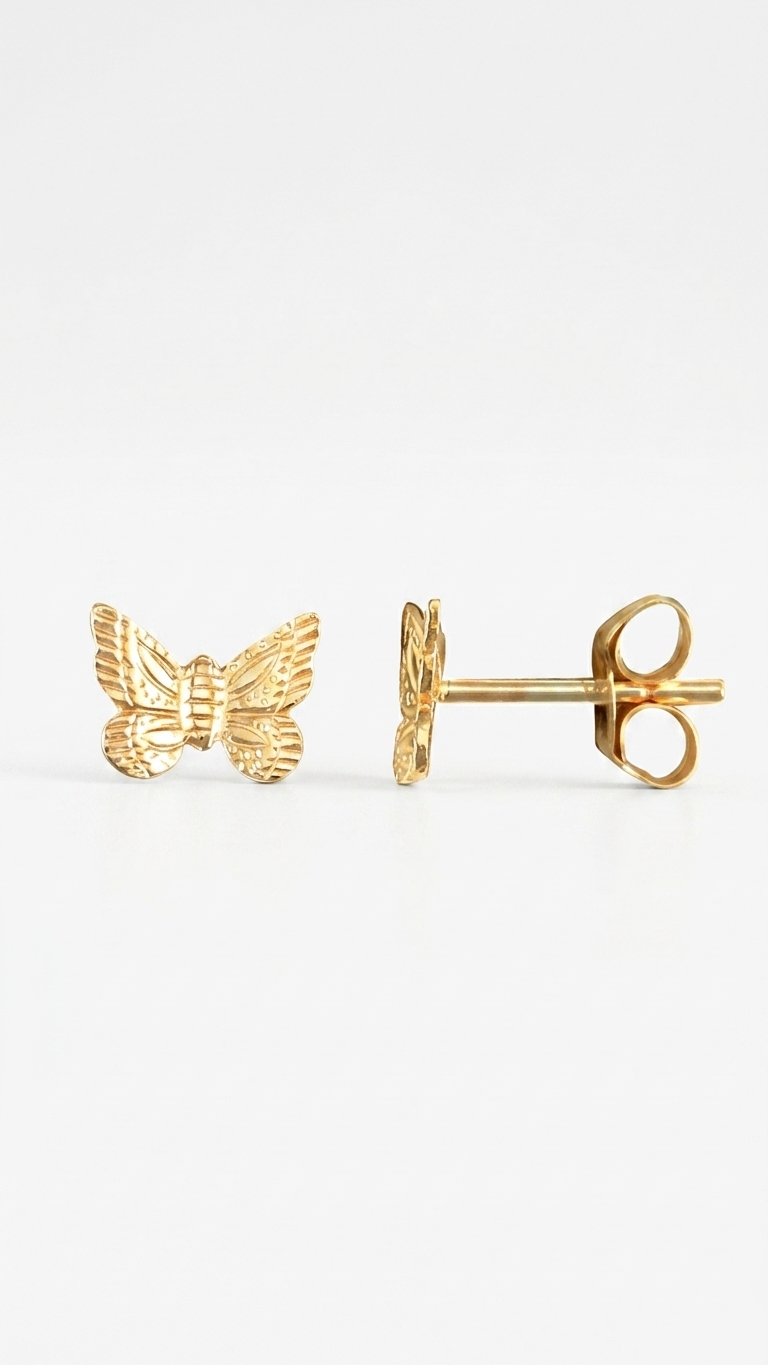 Alba 9k yellow gold stud earrings, Luma Jewellery