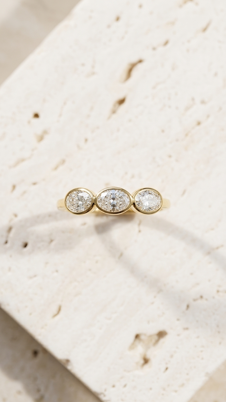 Zephyra Tri-Diamond Ring