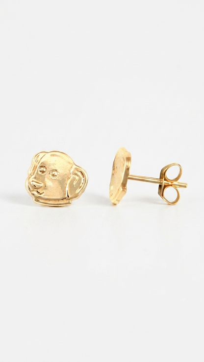 Elise 9k yellow gold stud earrings, Luma Jewellery
