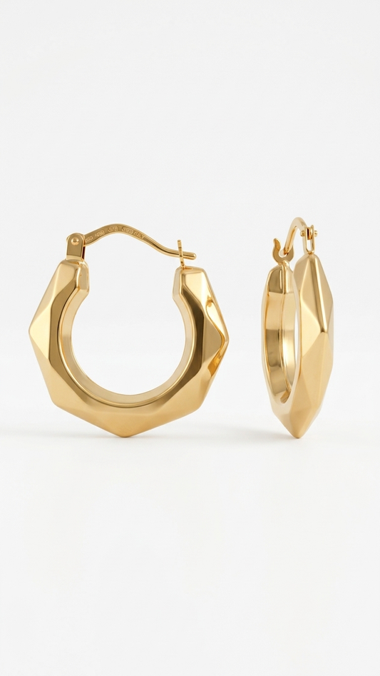 Linnea 9k Gold Creole Earrings