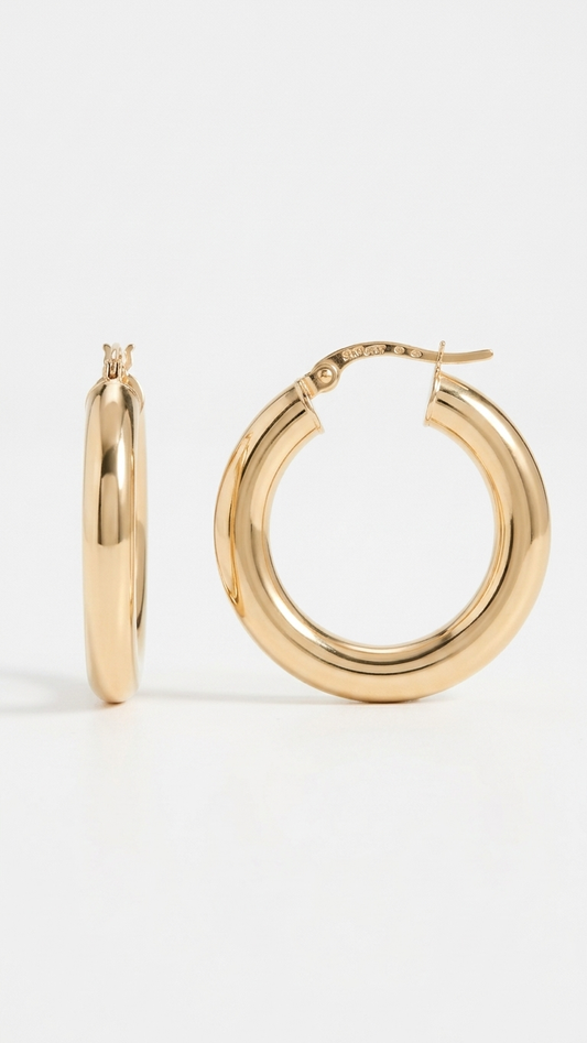 Cressida 9k Gold Creole Earrings