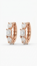 Elara Huggie Diamond Earrings