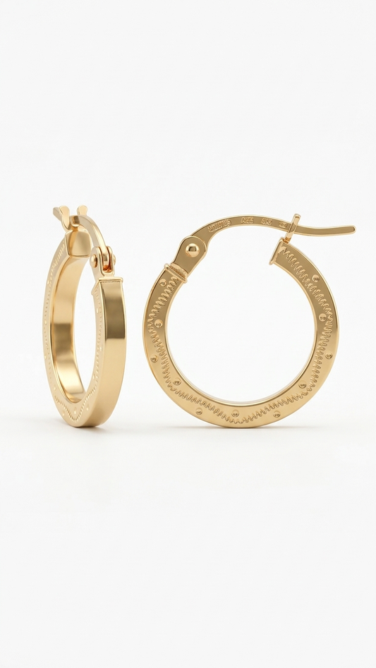 Celina 9k Gold Creole Earrings