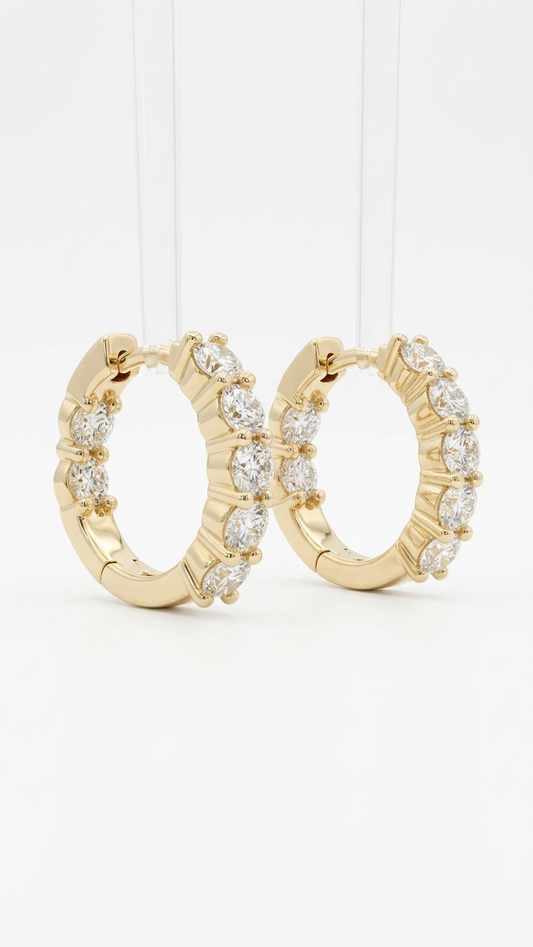 Maelle Diamond Hoop Earrings