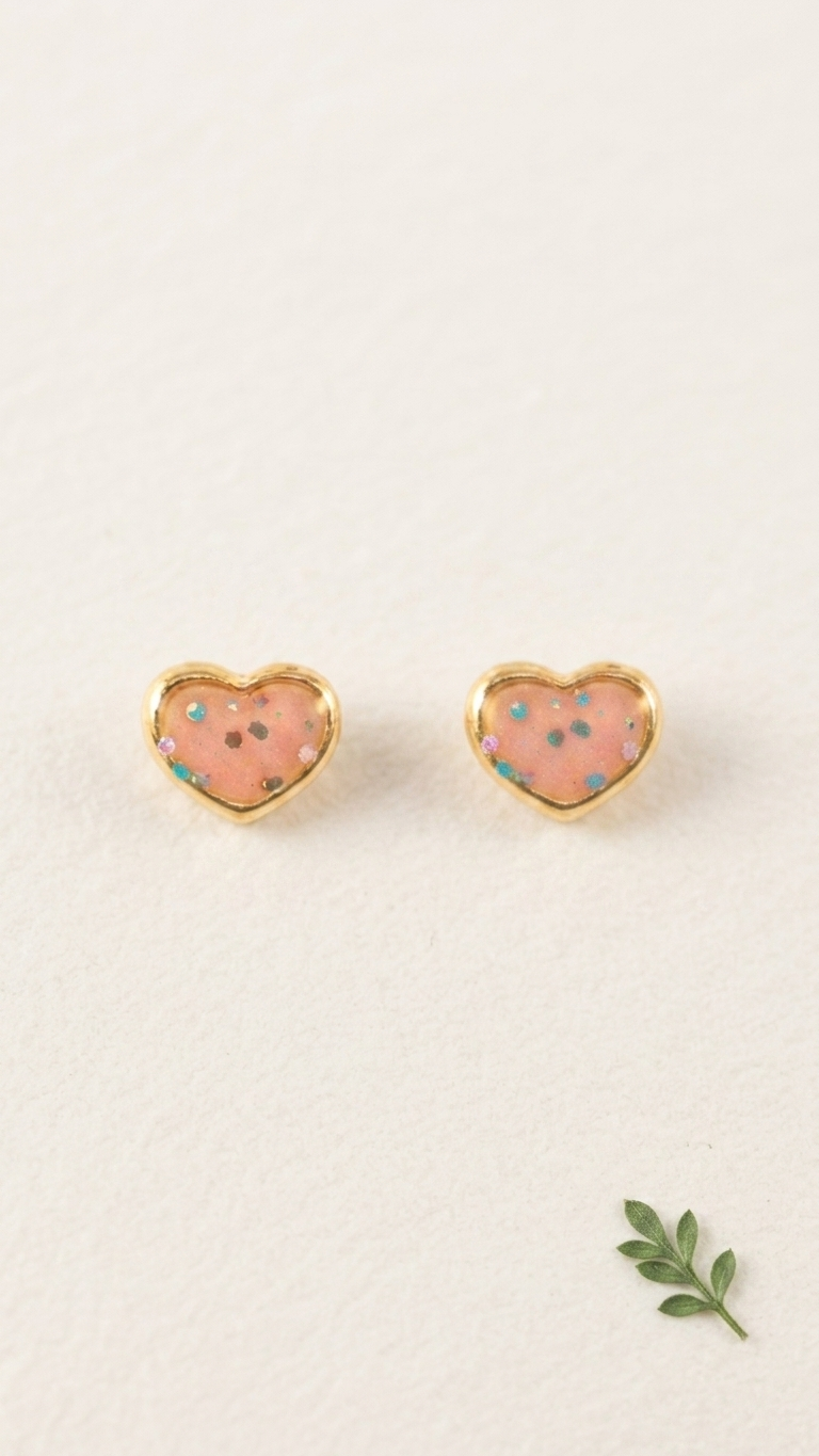 Ines 9ct gold stud earrings
