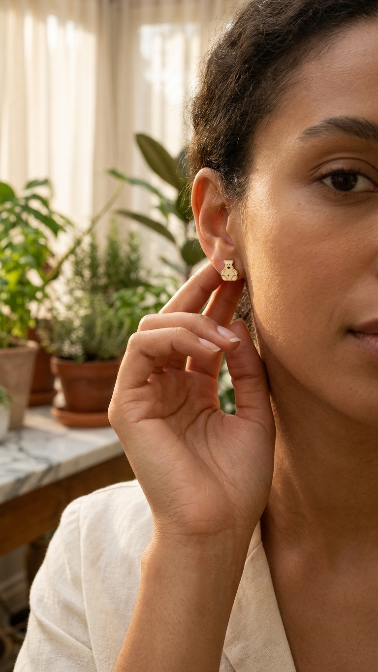Thea 9ct gold stud earrings