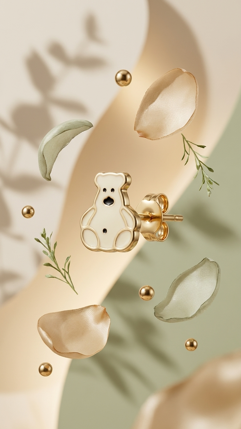 Thea 9ct gold stud earrings