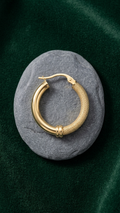 Lilac 9ct gold creole earrings
