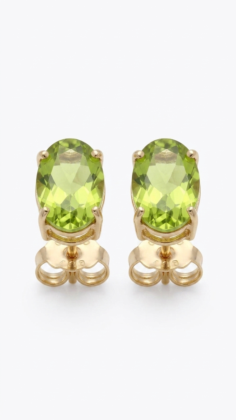 Clara 9k Gold Gemstone Stud Earrings