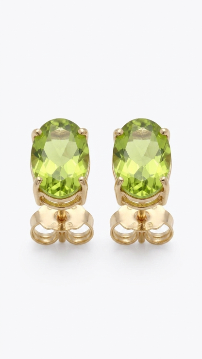 Clara 9k Gold Gemstone Stud Earrings